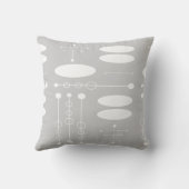 ミッドセンチュリーホワイトグレーパターンチェアシルエット クッション (裏面)