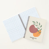 ミッドセンチュリーボタニカル抽象芸術テラコッタボー ノートブック (内部)