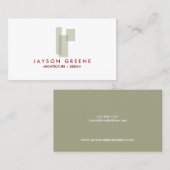 ミッドセンチュリーボックスロゴ(Taupe)名刺 名刺 (正面/裏面)