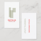 ミッドセンチュリーボックスロゴ(Taupe II)名刺 名刺 (正面/裏面)