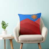 ミッドセンチュリーボホモダンホ抽象芸術赤い山 クッション (椅子)