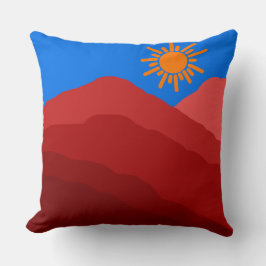 ミッドセンチュリーボホモダンホ抽象芸術赤い山 クッション