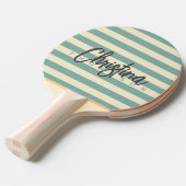 ミッドセンチュリーポロアクアリーフ絵を描名前 卓球ラケット (正面アングル)