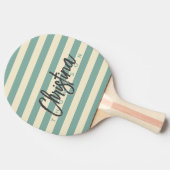 ミッドセンチュリーポロアクアリーフ絵を描名前 卓球ラケット (横)
