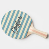 ミッドセンチュリーポロウォームアクアアフタヌーン絵を描名前 卓球ラケット (横)