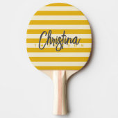 ミッドセンチュリーポロウォームヒマワリ色彩の鮮やか名 卓球ラケット (正面)