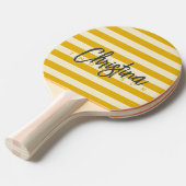 ミッドセンチュリーポロウォームヒマワリ色彩の鮮やか名 卓球ラケット (正面アングル)
