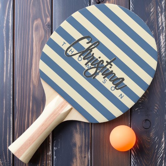 ミッドセンチュリーポロカプリブルー絵を描名前 卓球ラケット