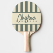 ミッドセンチュリーポロキャンディストライピングウォームグレー名 卓球ラケット (正面)