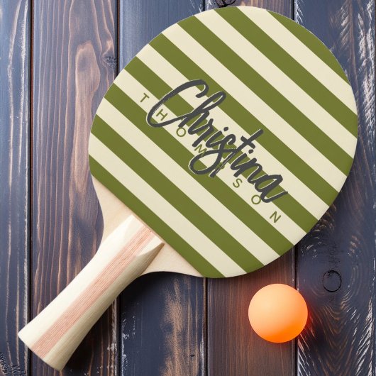 ミッドセンチュリーポロスイートオリーブ色彩の鮮やか名前 卓球ラケット