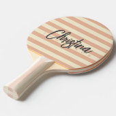 ミッドセンチュリーポロスウィートピーチ色彩の鮮やかー名前 卓球ラケット (正面アングル)