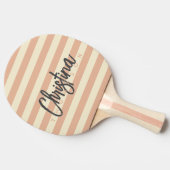 ミッドセンチュリーポロスウィートピーチ色彩の鮮やかー名前 卓球ラケット (横)