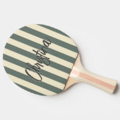 ミッドセンチュリーポロストライピングウォームグレー色彩の鮮やか名 卓球ラケット (横)
