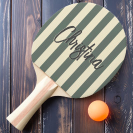 ミッドセンチュリーポロストライピングウォームグレー色彩の鮮やか名 卓球ラケット