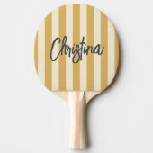 ミッドセンチュリーポロストライピングサンドサンライズ色彩の鮮やか 卓球ラケット (正面)