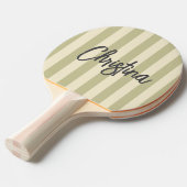 ミッドセンチュリーポロストライピングダストセージ色彩の鮮やか名前 卓球ラケット (正面アングル)