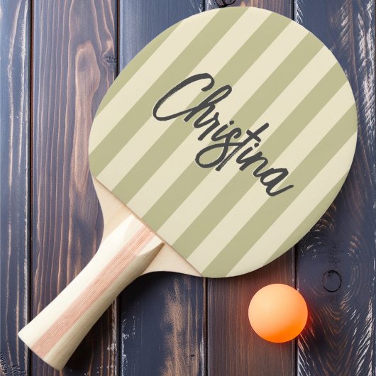 ミッドセンチュリーポロストライピングダストセージ色彩の鮮やか名前 卓球ラケット