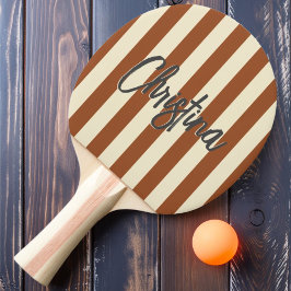 ミッドセンチュリーポロストライピングデザートサン色彩の鮮やか名 卓球ラケット