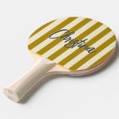 ミッドセンチュリーポロストライピングデザートセージ色彩の鮮やか名前 卓球ラケット (正面アングル)