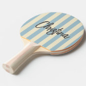 ミッドセンチュリーポロストライピングライトスカイ絵を描ン名 卓球ラケット (正面アングル)