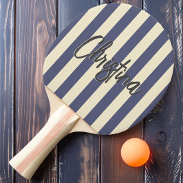 ミッドセンチュリーポロストライピングラベンダー風絵を描 卓球ラケット