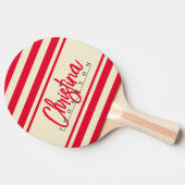 ミッドセンチュリーポロバナーさくらんぼピンクネーム選択 卓球ラケット (横)