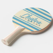 ミッドセンチュリーポロバナーアクアスカイ色彩の鮮やか名前 卓球ラケット (正面アングル)