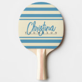 ミッドセンチュリーポロバナーアクアスプラッシュ色彩の鮮やか名前 卓球ラケット (正面)