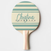 ミッドセンチュリーポロバナーアクアリーフ色彩の鮮やか名前 卓球ラケット (正面)