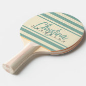 ミッドセンチュリーポロバナーアクアリーフ色彩の鮮やか名前 卓球ラケット (正面アングル)