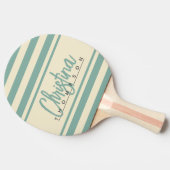ミッドセンチュリーポロバナーアクアリーフ色彩の鮮やか名前 卓球ラケット (横)