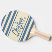 ミッドセンチュリーポロバナーカプリブルー絵を描名前 卓球ラケット (横)