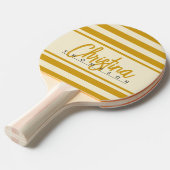 ミッドセンチュリーポロバナーゴールデンオークル色彩の鮮やか名前 卓球ラケット (正面アングル)