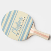 ミッドセンチュリーポロバナーライトスカイ絵を描名 卓球ラケット (横)