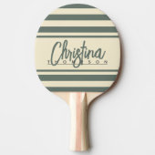 ミッドセンチュリーポロバナー暖かいグレー色彩の鮮やか名 卓球ラケット (正面)