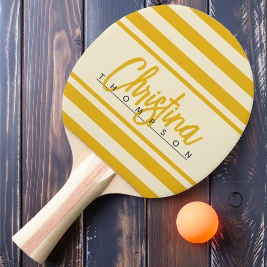 ミッドセンチュリーポロバナー暖かいヒマワリ色彩の鮮やかー名 卓球ラケット