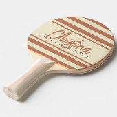 ミッドセンチュリーポロバナー淡い色のバラ色彩の鮮やか名 卓球ラケット (正面アングル)