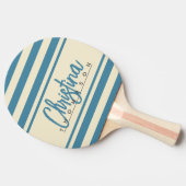 ミッドセンチュリーポロバナー深いアクア色彩の鮮やか名称 卓球ラケット (横)