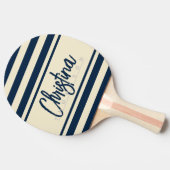 ミッドセンチュリーポロバナー深いシーブルー色彩の鮮やか名 卓球ラケット (横)