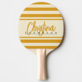 ミッドセンチュリーポロバナー燃えたバターカップ名 卓球ラケット (正面)