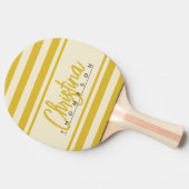 ミッドセンチュリーポロバナー燃えたレモン色彩の鮮やかの名前 卓球ラケット (横)