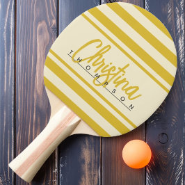 ミッドセンチュリーポロバナー燃えたレモン色彩の鮮やかの名前 卓球ラケット