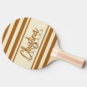 ミッドセンチュリーポロバナー燃えた砂色彩の鮮やか名 卓球ラケット (横)
