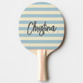 ミッドセンチュリーポロライトスカイ絵を描名 卓球ラケット (正面)