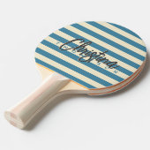 ミッドセンチュリーポロ深いアクア色彩の鮮やか名称 卓球ラケット (正面アングル)