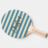 ミッドセンチュリーポロ深いアクア色彩の鮮やか名称 卓球ラケット (横)