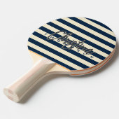 ミッドセンチュリーポロ深いシーブルー色彩の鮮やか名 卓球ラケット (正面アングル)