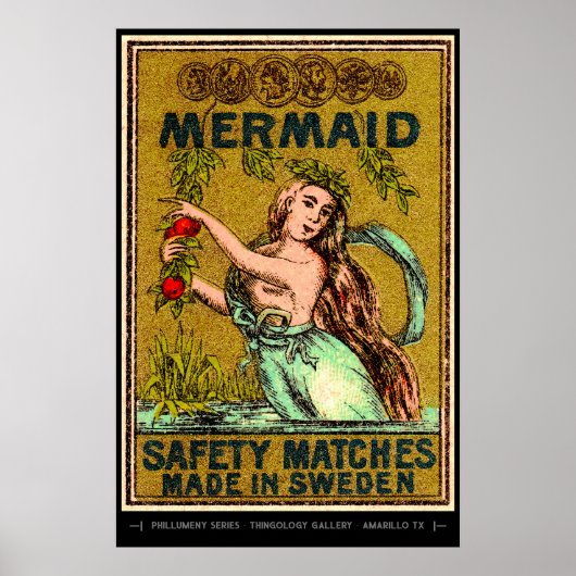 ミッドセンチュリーマッチボックスカバーアート ポスター (正面)