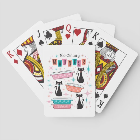 ミッドセンチュリーマッドネスレトロピレックス黒猫カード トランプ (裏面)