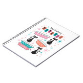 ミッドセンチュリーマッドネスPyrex Cats Atomic Notebook ノートブック (左側)